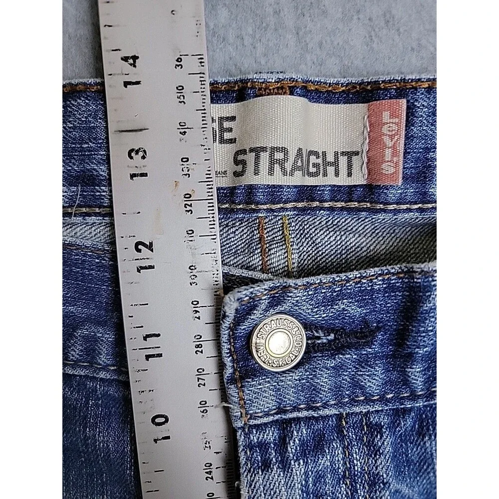 Vintage Levis 569 Jeans Mens 34x30 (36x29) Loose‎ Baggy Straight Distressed Blue